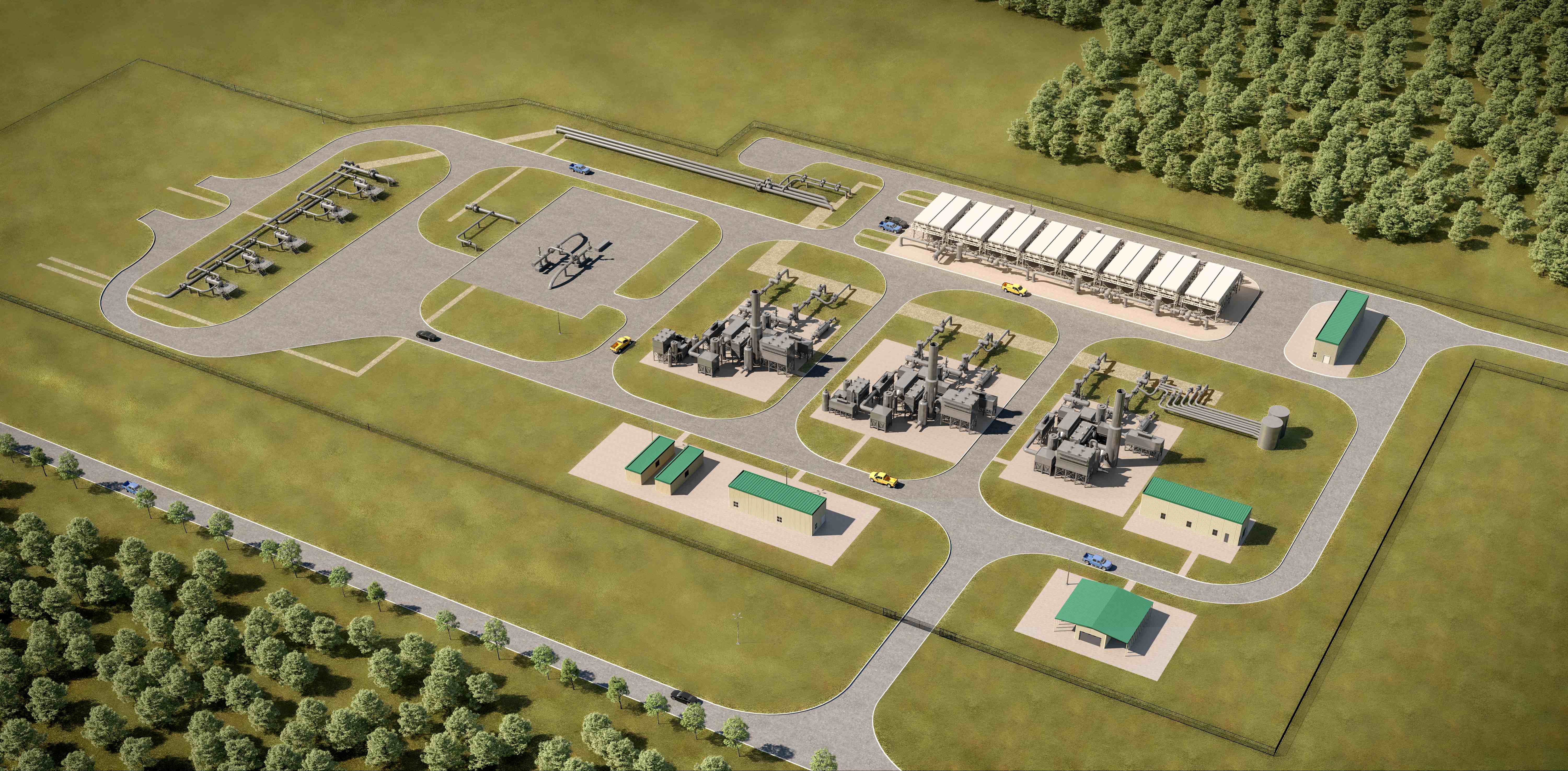 LNG Compressor Station-2-1-Exterior-Aerial-Daytime